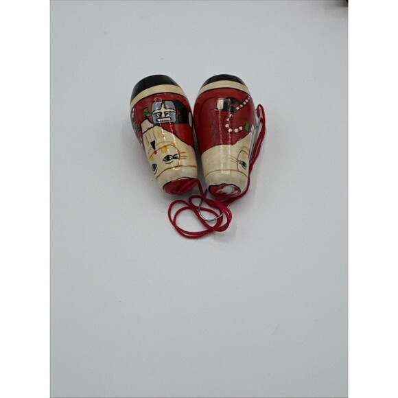 Vintage Santa Ornament Lot - Wood And Resin - 1970’s, 1980’s - 8 items - Picture 4 of 11